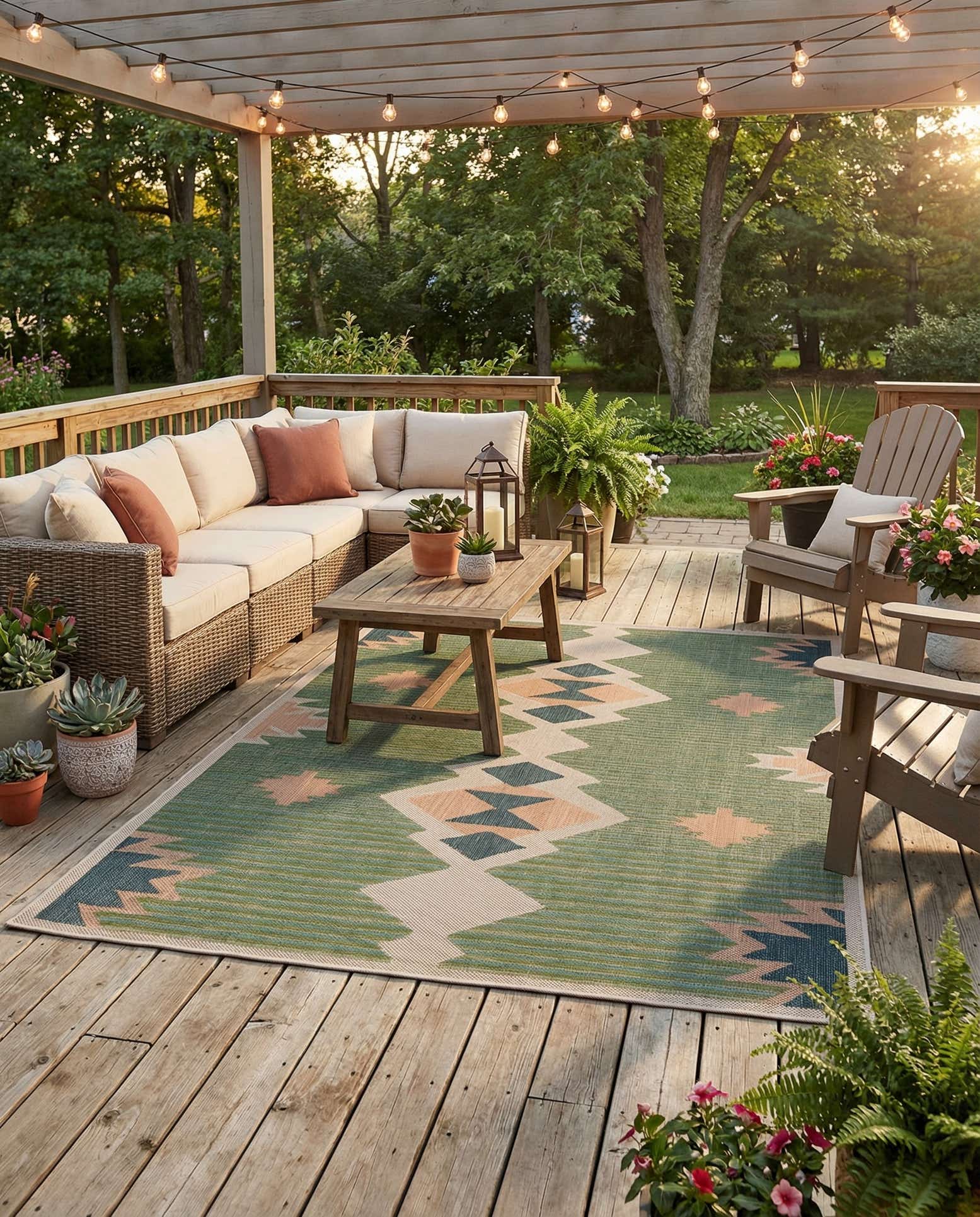 7' 10 x 10' Easy-Clean Baja Indoor / Outdoor Rug
