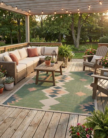 7' 10 x 10' Easy-Clean Baja Indoor / Outdoor Rug
