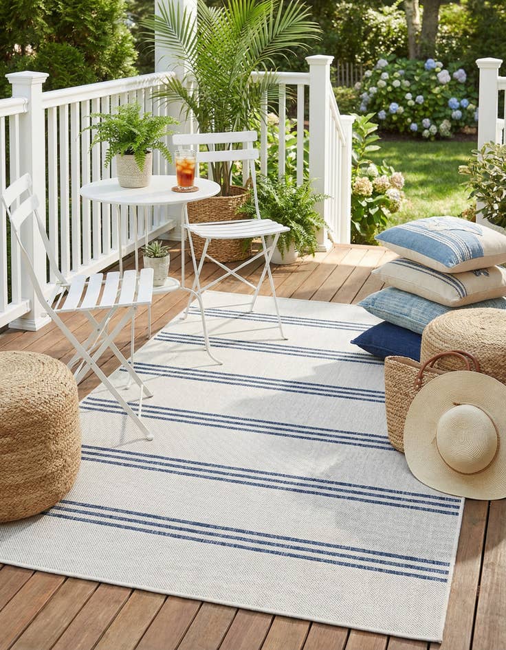 Detail image of 4' x 6'  Washable Jill Zarin Anguilla Indoor / Outdoor Rug