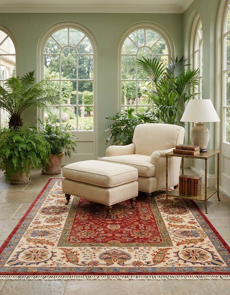 Detail image of 6' 9 x 9' 10  Hand Knotted Ariana Ziegler Rug