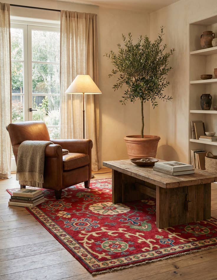 Detail image of  3' 4 x 5' 2  Hand Knotted Kazak Rug