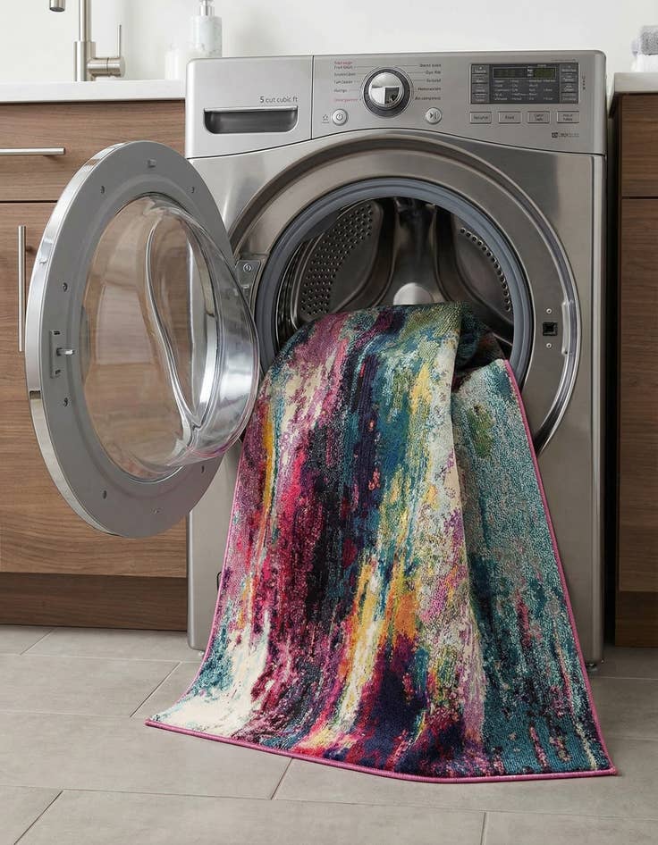 Detail image of 6' x 9'  Washable Spectrum Rug