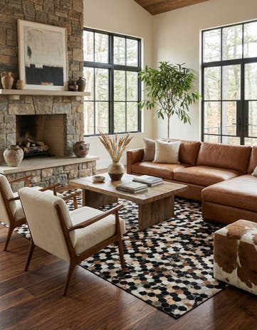 5' 1 x 7' 11 Cowhide - Patchwork Rug