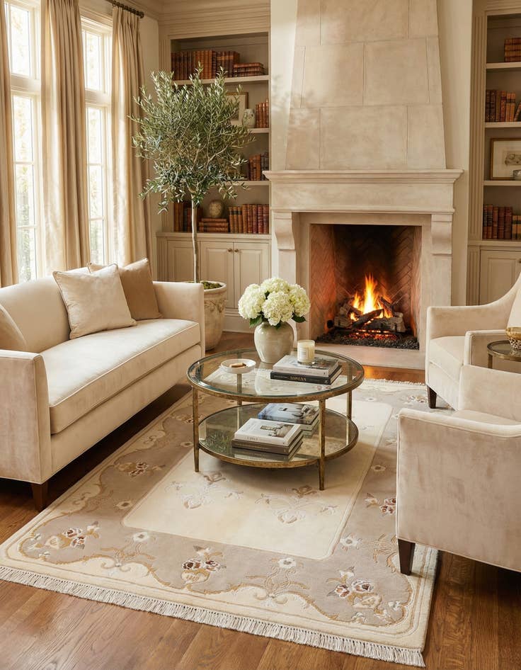 Detail image of  4' x 6'  Hand Knotted Darya Wool Rug