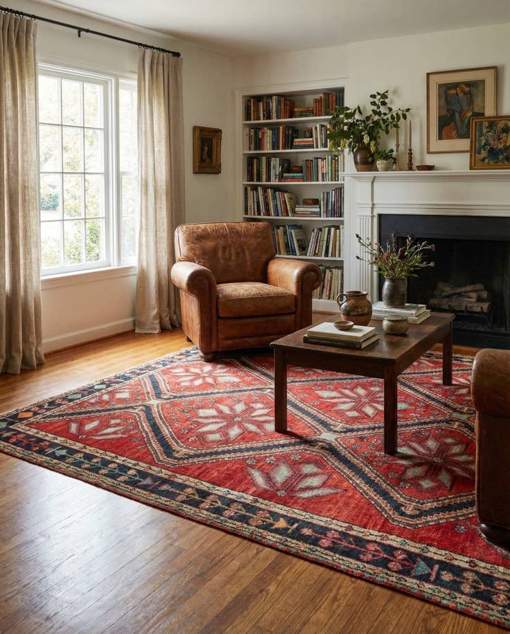 Detail image of 4' 8 x 8' 3 Hamedan Rug