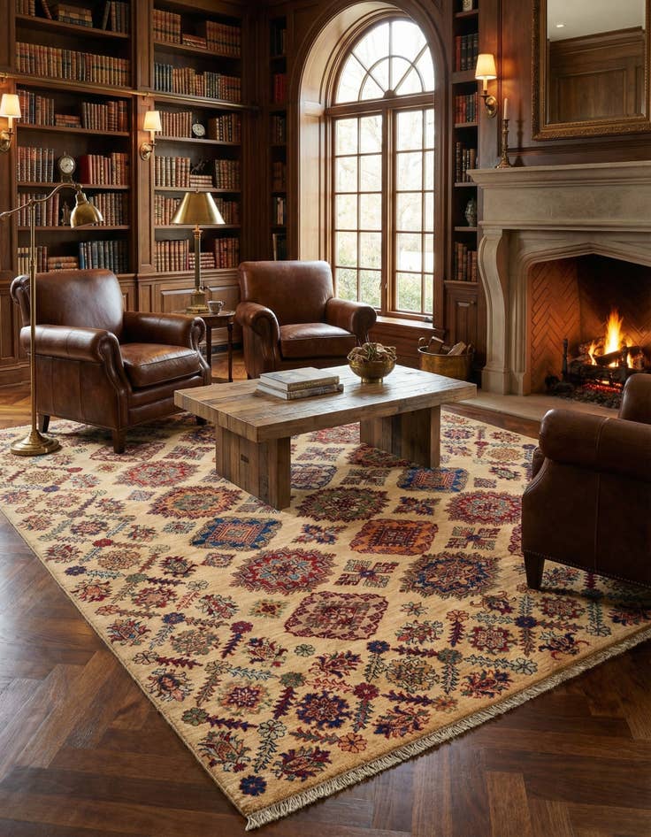 Detail image of 5' 10 x 8' 6 Kazak Wool Rug