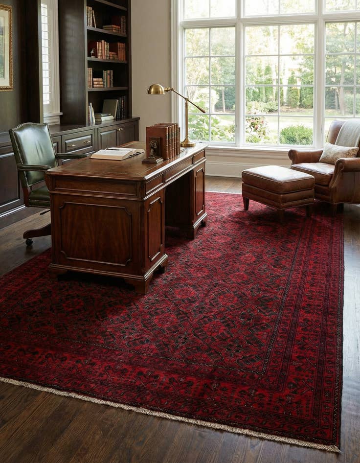 Detail image of 6' 7 x 9' 9  Hand Knotted Khal Mohammadi Wool Rug