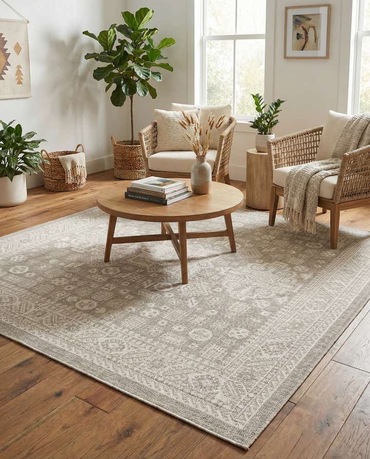 7' 10 x 7' 10 Easy-Clean Aztec Indoor / Outdoor Square Rug