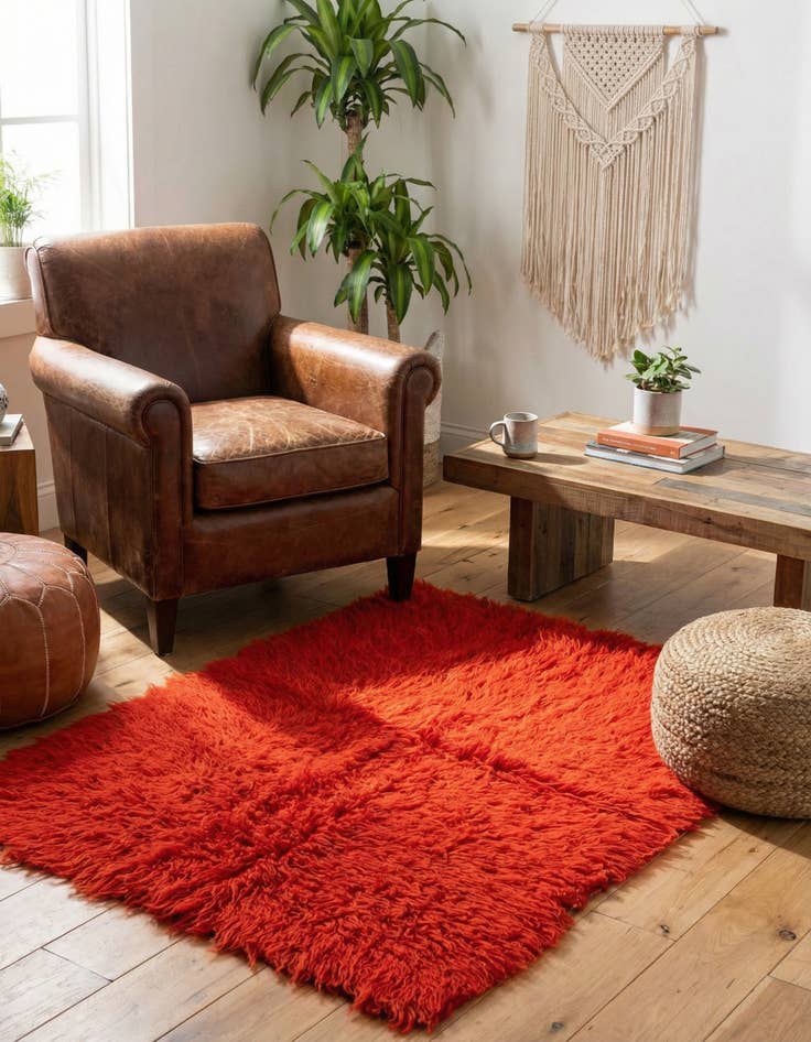 Detail image of 2' 6 x 3' 10  Hand Knotted Moroccan Wool Rug