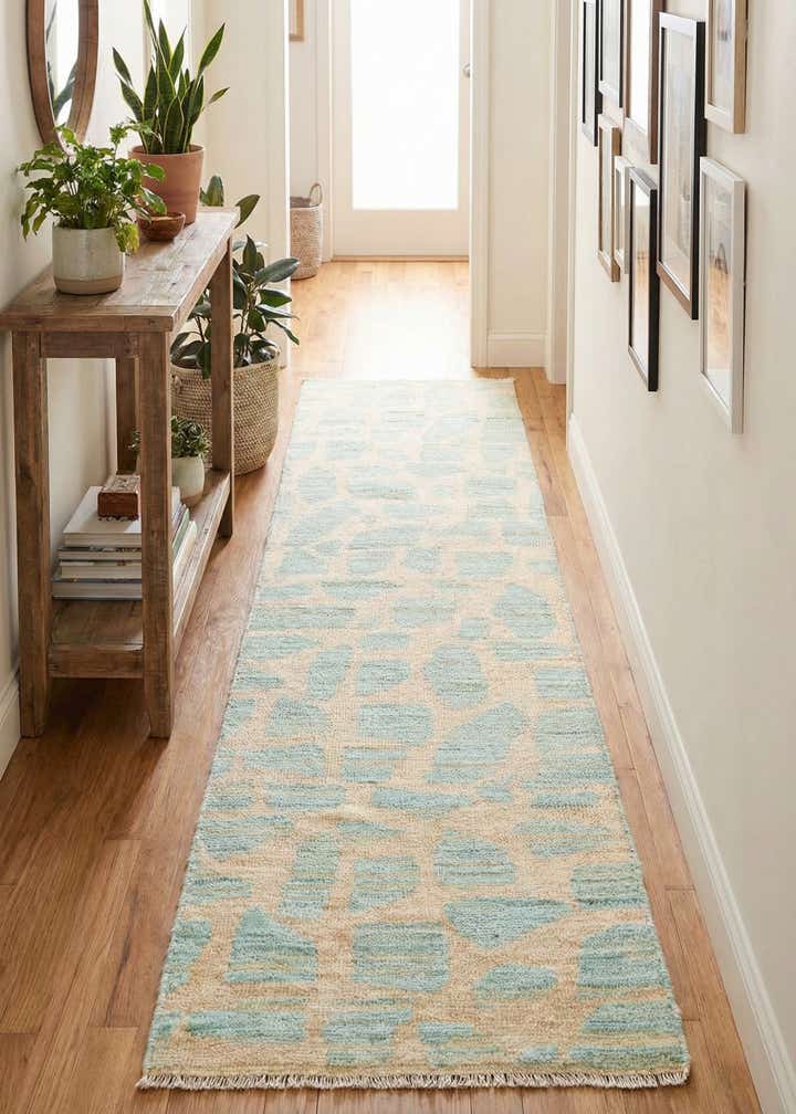 2' 5 x 9' 10 Hand Knotted Moroccan Wool Runner Rug
