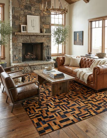 5' x 7' 11 Cowhide - Patchwork Rug