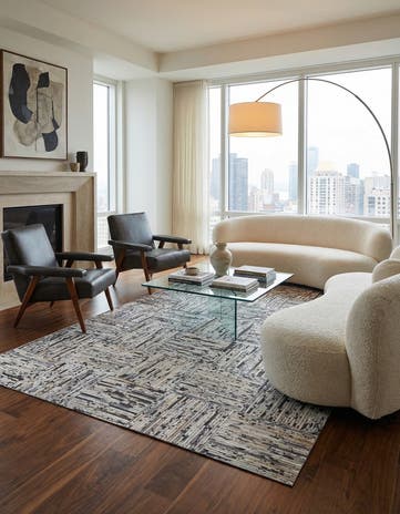 4' 11 x 7' 10 Cowhide Stocks Rug