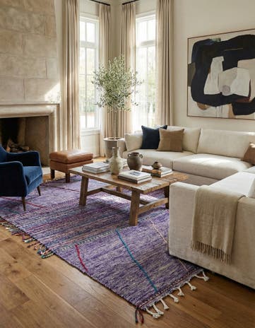 6' 4 x 10' Hand Knotted Moroccan Wool Rug