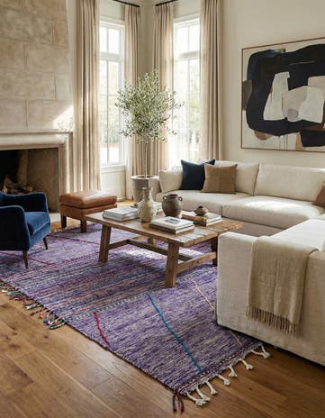 6' 4 x 10' Hand Knotted Moroccan Wool Rug