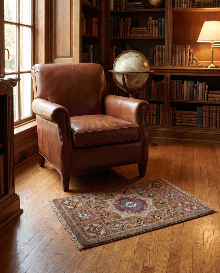 2' x 2' 11 Hand Knotted Mamluk Ziegler Rug