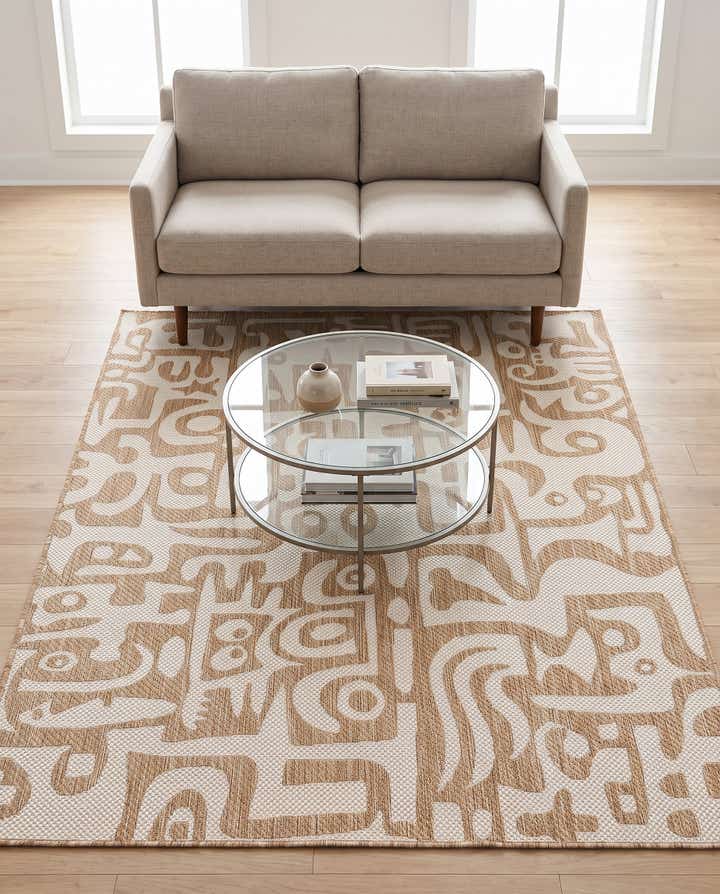 5' 3 x 7' Easy-Clean Modern Indoor / Outdoor Rug