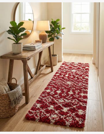 2' 7 x 10' Moroccan Trellis Shag Runner Rug