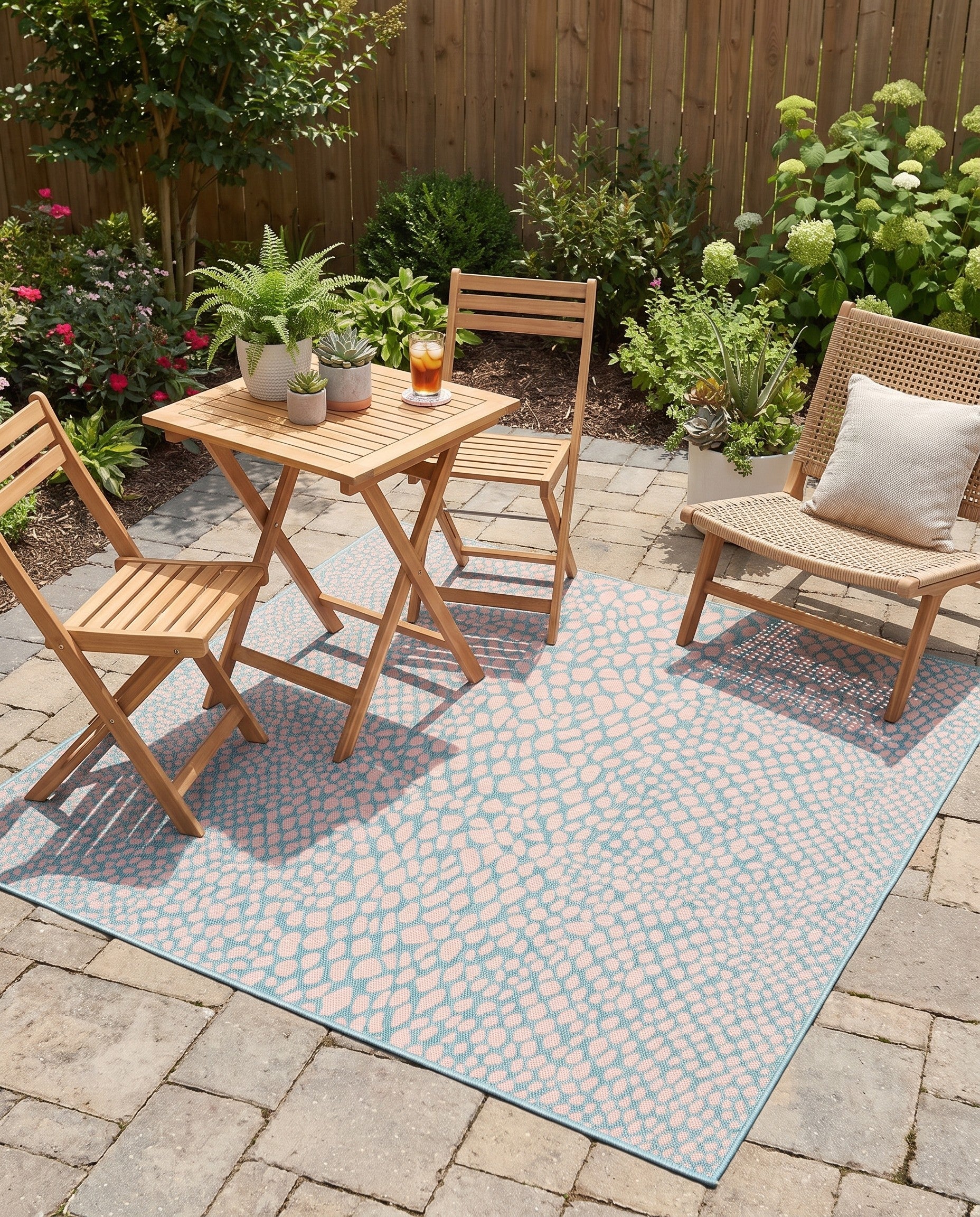 7' 10 x 7' 10 Easy-Clean Jill Zarin Cape Town Indoor / Outdoor Square Rug