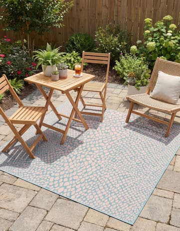 7' 10 x 7' 10 Easy-Clean Jill Zarin Cape Town Indoor / Outdoor Square Rug