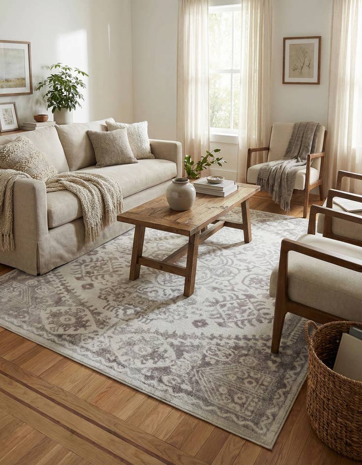 Detail image of 7' 10 x 7' 10 Oxford Square Rug