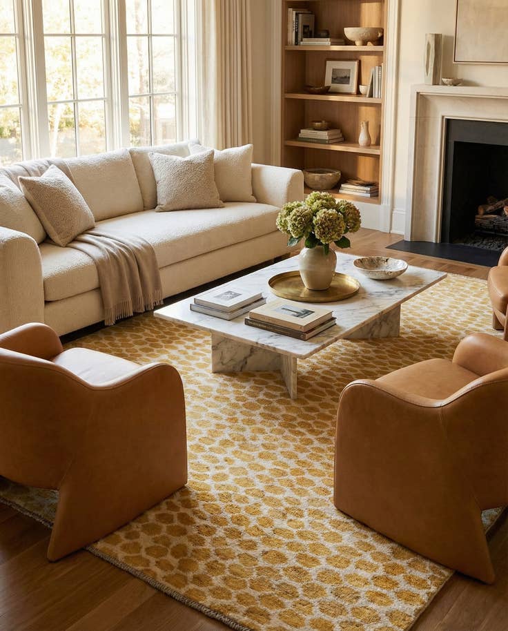 Detail image of 8' 1 x 9' 10 Hand Knotted Darya Wool Rug