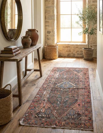 3' 1 x 6' 3 Hand Knotted Ultra Vintage Persian Wool Runner Rug