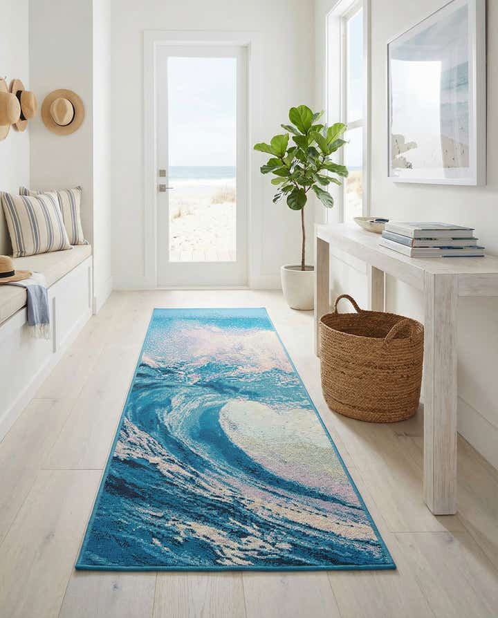2' x 5' 1 Easy-Clean Modern Indoor / Outdoor Runner Rug