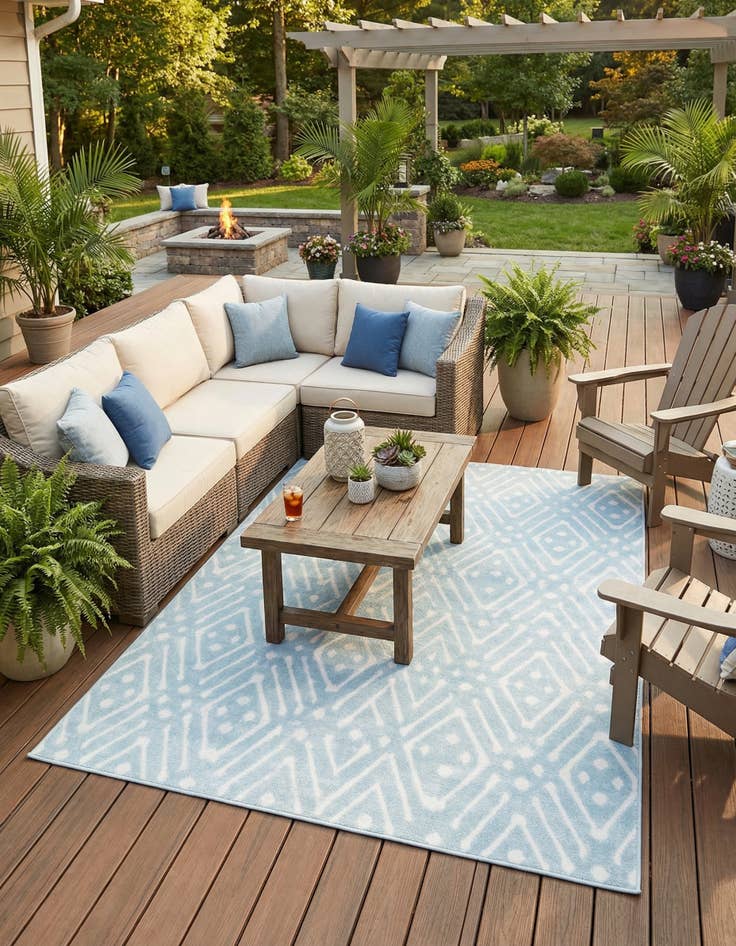 Detail image of 8' x 10'  Washable Sabrina Soto Ella Indoor / Outdoor Rug