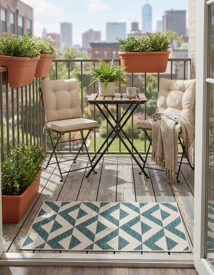 Detail image of 1' 4 x 1' 4  Washable Jill Zarin Napa Indoor / Outdoor Sample Rug