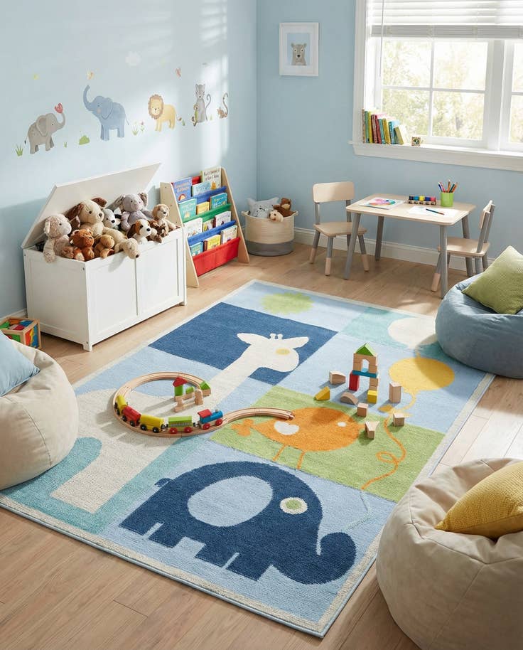 Detail image of 5' 3 x 7' 7 Easy-Clean Indoor / Outdoor Rug