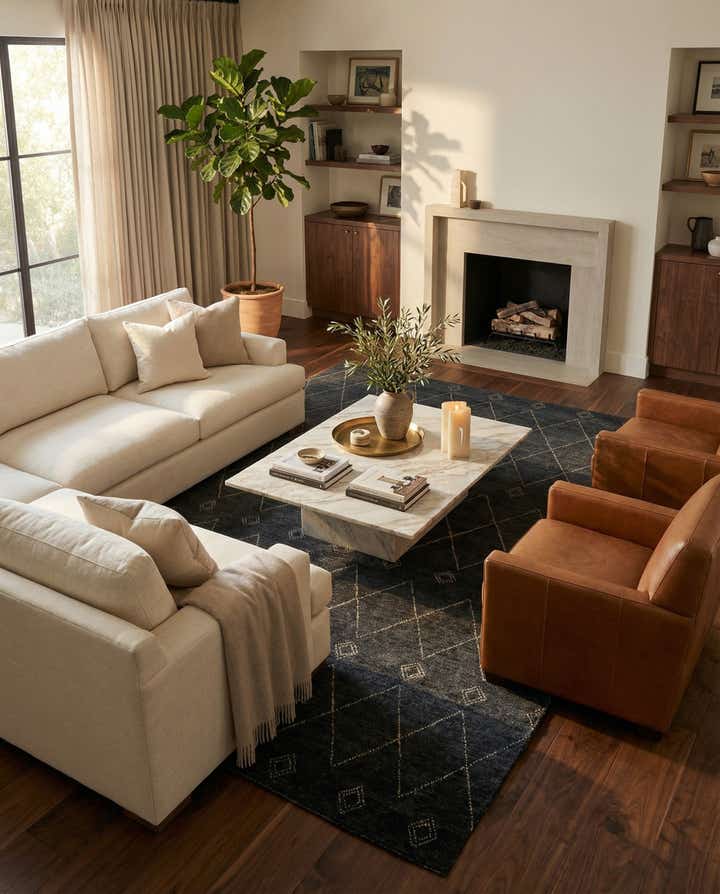 9' 8 x 13' 4 Hand Knotted Darya Wool Rug