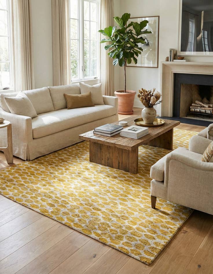 Detail image of 6' x 9'  Hand Knotted Darya Wool Rug