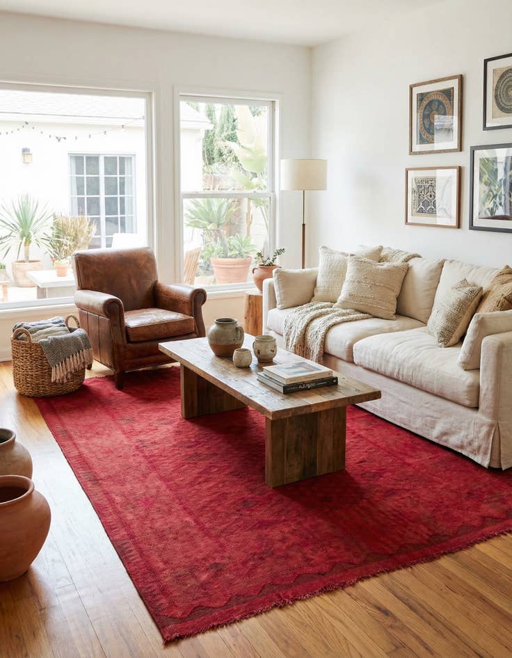 Detail image of 5' 4 x 8'  Hand Woven Kilim Fars Rug