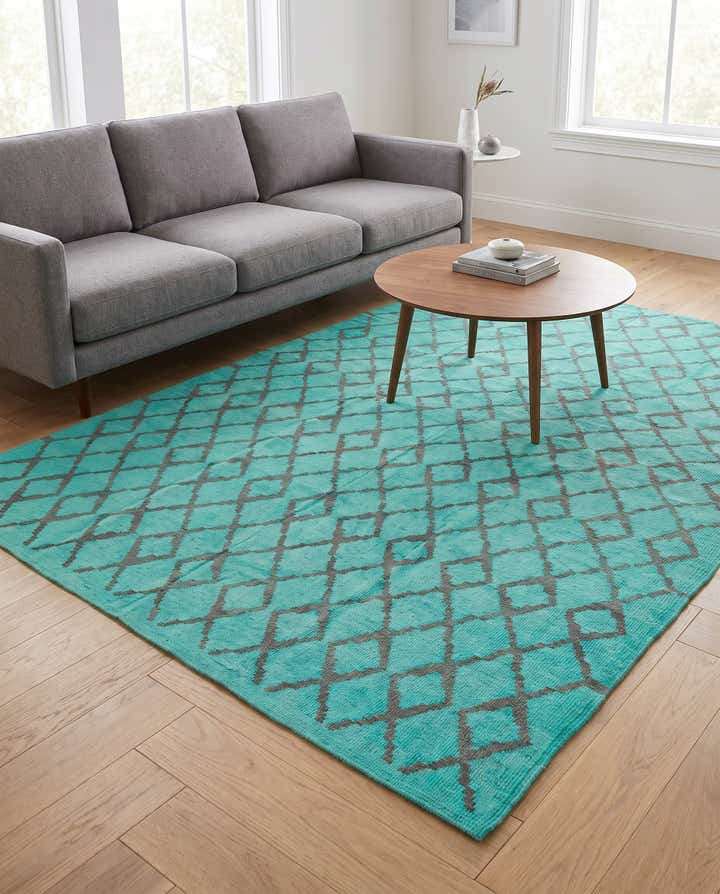6' 1 x 7' 5 Hand Woven Kilim Modern Wool Rug