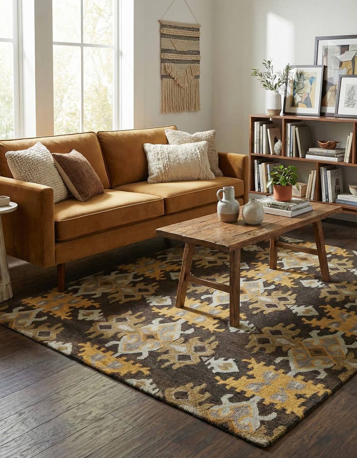 Detail image of 5' 1 x 8' Luna Wool Rug