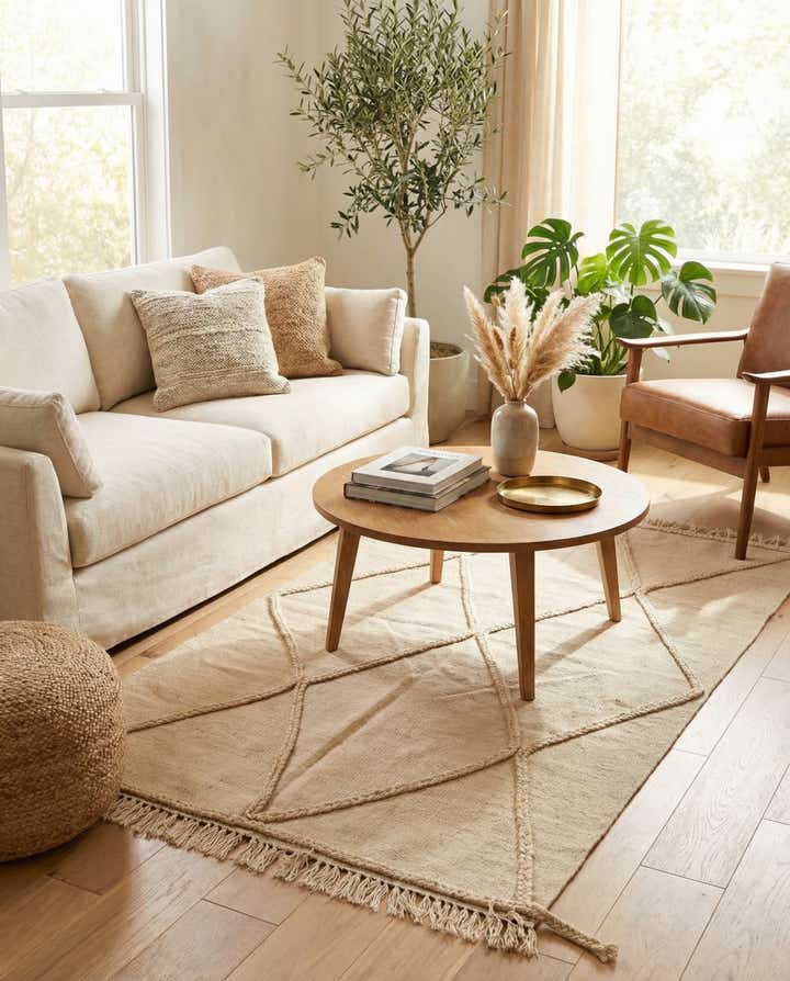 3' 3 x 5' 2 Hand Knotted Moroccan Wool Rug