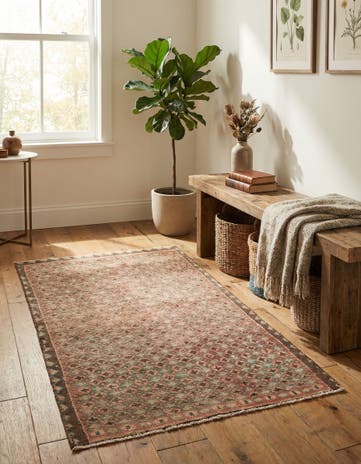 3' x 4' 5 Hand Knotted Ultra Vintage Persian Wool Rug