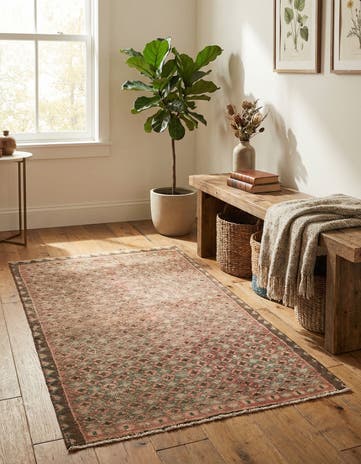 3' x 4' 5 Hand Knotted Ultra Vintage Persian Wool Rug