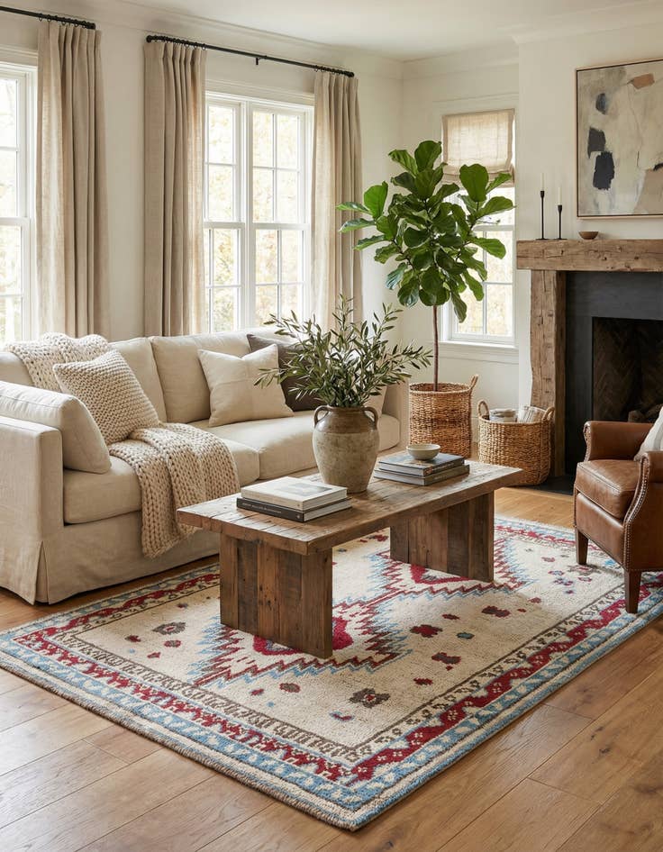 Detail image of 5' x 7' 2  Hand Knotted Oushak Wool Rug