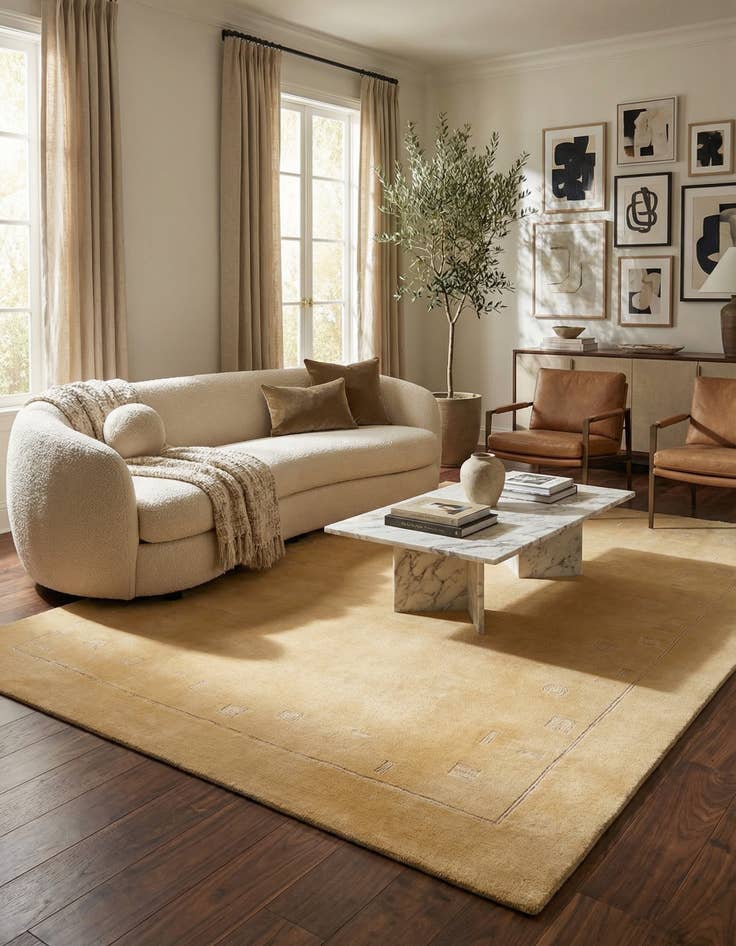 Detail image of 6' 6 x 9' 9  Hand Knotted Darya Wool Rug