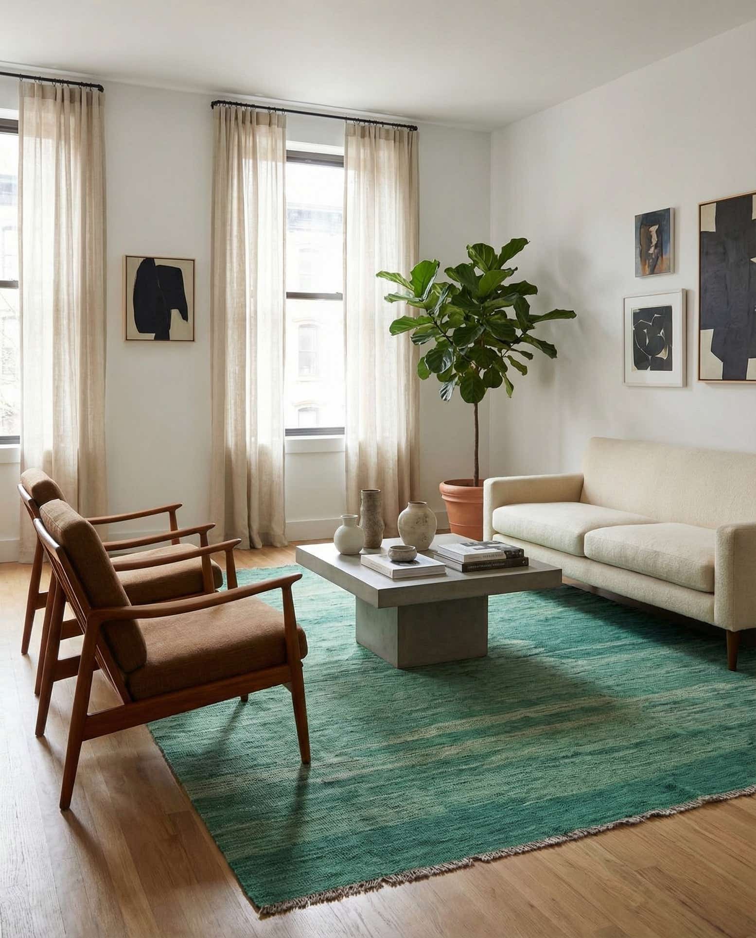 5' 8 x 7' 9 Hand Woven Kilim Modern Wool Rug