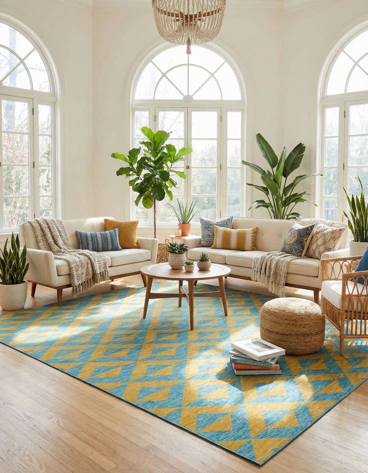 Detail image of 10' 8 x 10' 8  Washable Jill Zarin Napa Indoor / Outdoor Square Rug