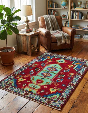 3' 3 x 4' 9 Hand Knotted Balouch Wool Rug