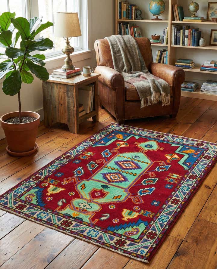 3' 3 x 4' 9 Hand Knotted Balouch Wool Rug