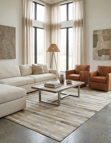 5' 1 x 8' Cowhide Rug