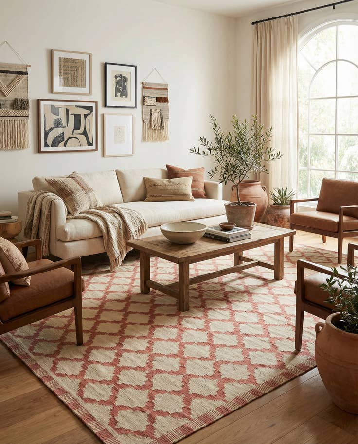 Detail image of 8' 8 x 9' 3 Hand Woven Kilim Modern Wool Square Rug