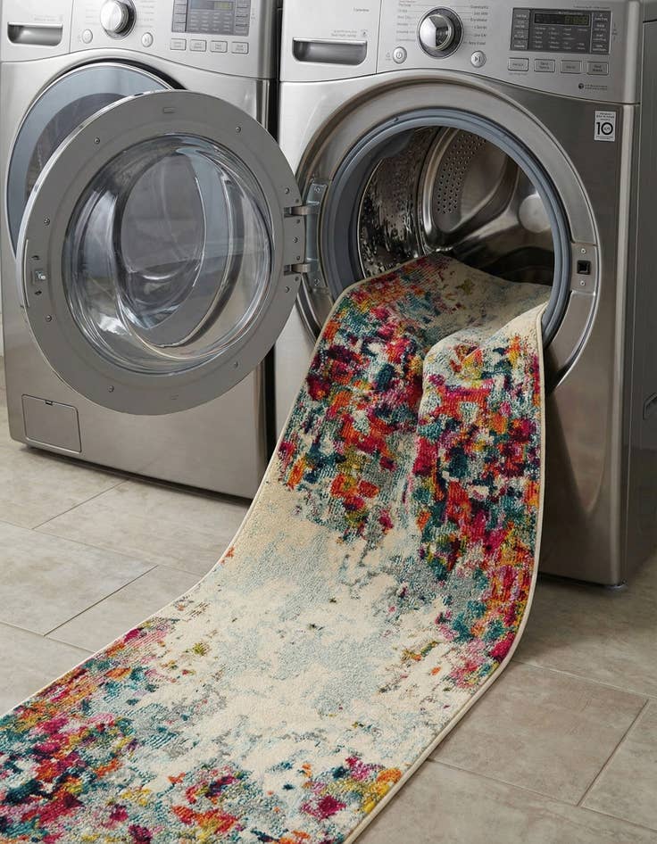 Detail image of 2' x 8'  Washable Spectrum Runner Rug