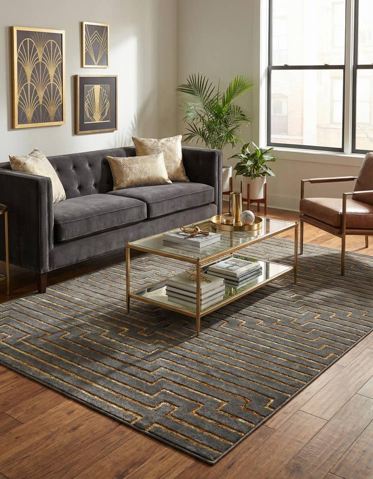 Detail image of  6' x 9' Vogue Geo Rug