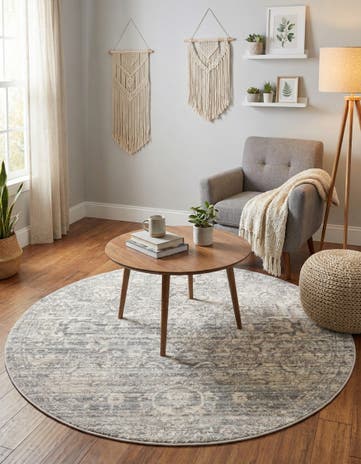Gray Lola Round Rug