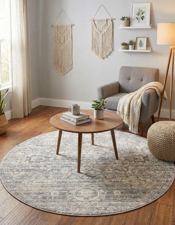 Gray Lola Round Rug